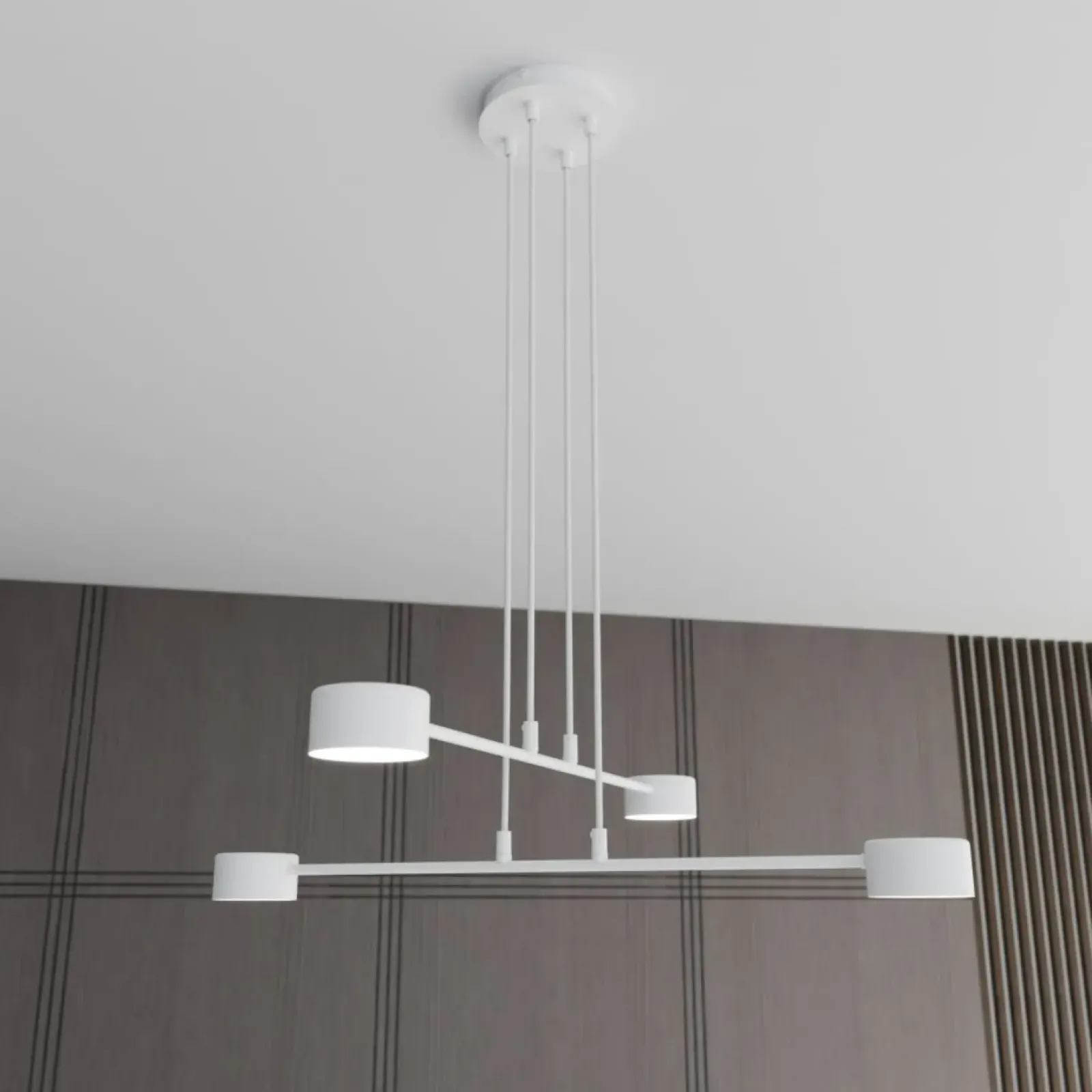 Sklep Kaja Czteropunktowa, biała lampa wisząca 1340/4 MODUS | Kaja Oświetlenie biały Hot