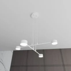 Sklep Kaja Czteropunktowa, biała lampa wisząca 1340/4 MODUS | Kaja Oświetlenie biały Hot