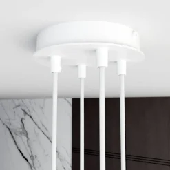 Sklep Kaja Czteropunktowa, biała lampa wisząca 1340/4 MODUS | Kaja Oświetlenie biały Hot