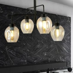 Sklep Kaja Czteropunktowa, czarna lampa sufitowa 1165/4 LUKKA | Kaja Oświetlenie Cheap