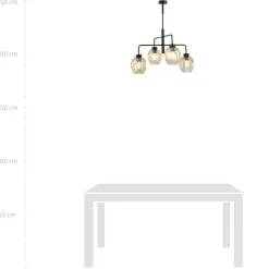 Sklep Kaja Czteropunktowa, czarna lampa sufitowa 1165/4 LUKKA | Kaja Oświetlenie Cheap