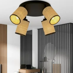 Sklep Kaja Czteropunktowa lampa sufitowa w stylu eco 1151/4PREM YOGA | Kaja Discount
