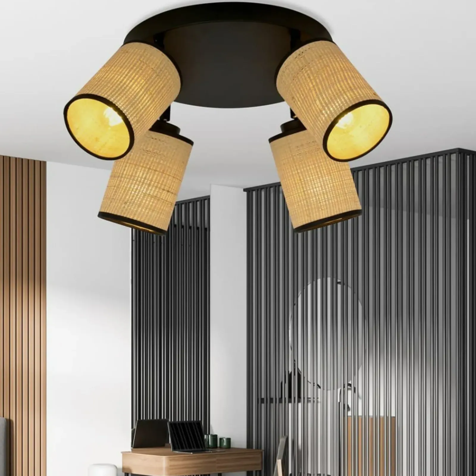 Sklep Kaja Czteropunktowa lampa sufitowa w stylu eco 1151/4PREM YOGA | Kaja Discount