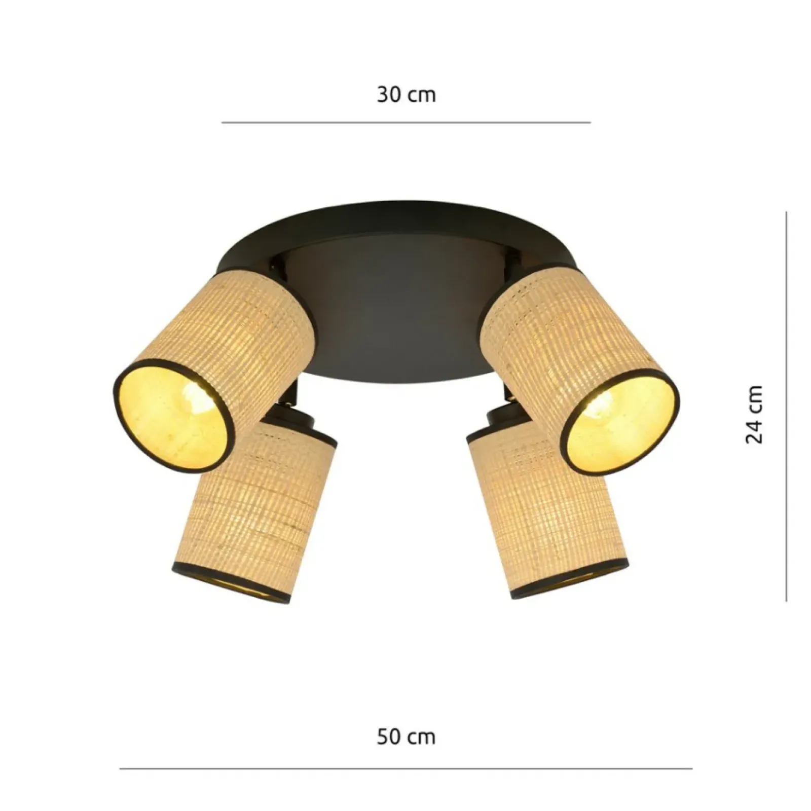 Sklep Kaja Czteropunktowa lampa sufitowa w stylu eco 1151/4PREM YOGA | Kaja Discount