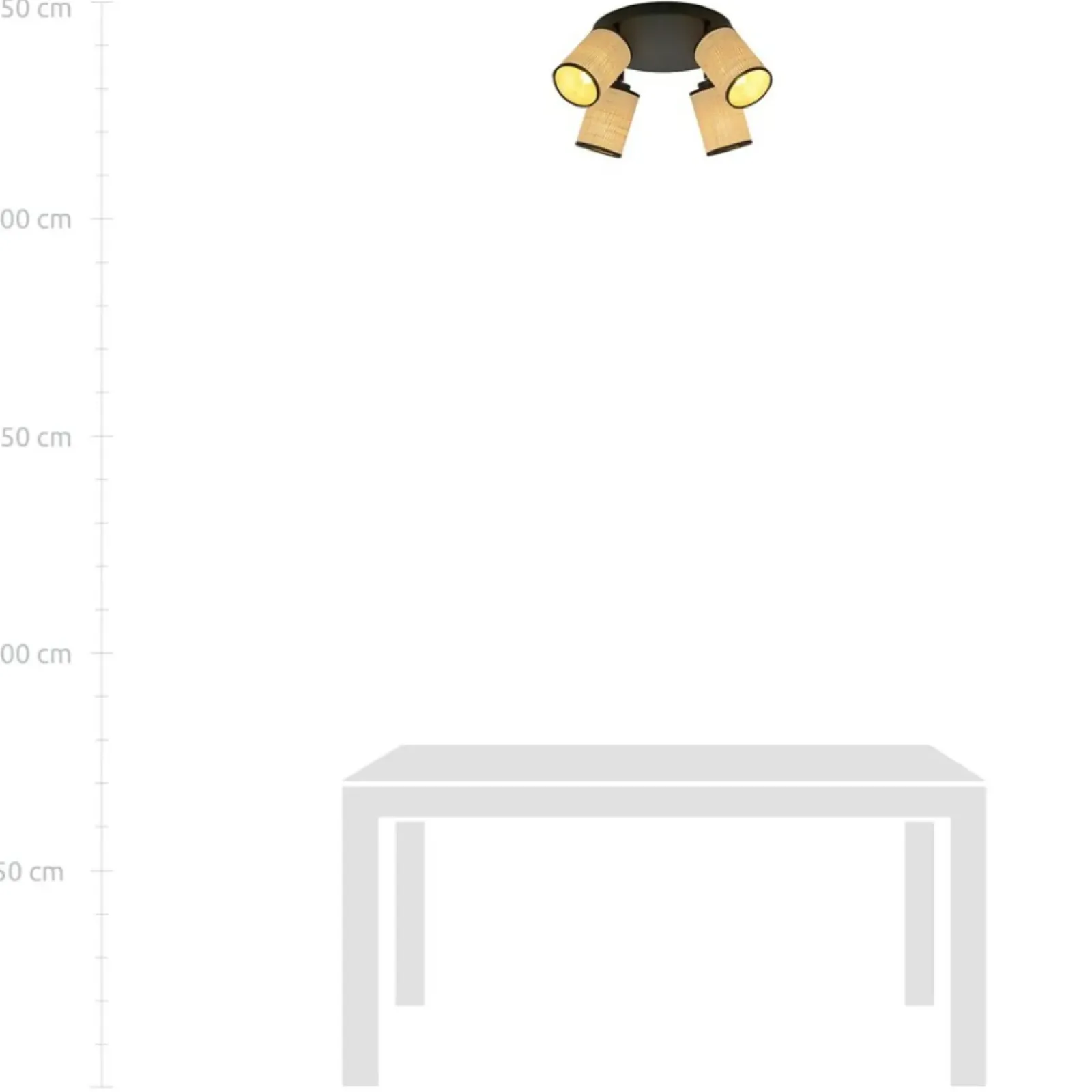 Sklep Kaja Czteropunktowa lampa sufitowa w stylu eco 1151/4PREM YOGA | Kaja Discount