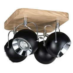 Sklep Kaja Dębowa lampa sufitowa z reflektorami 5133474 BALL WOOD | Kaja Fashion