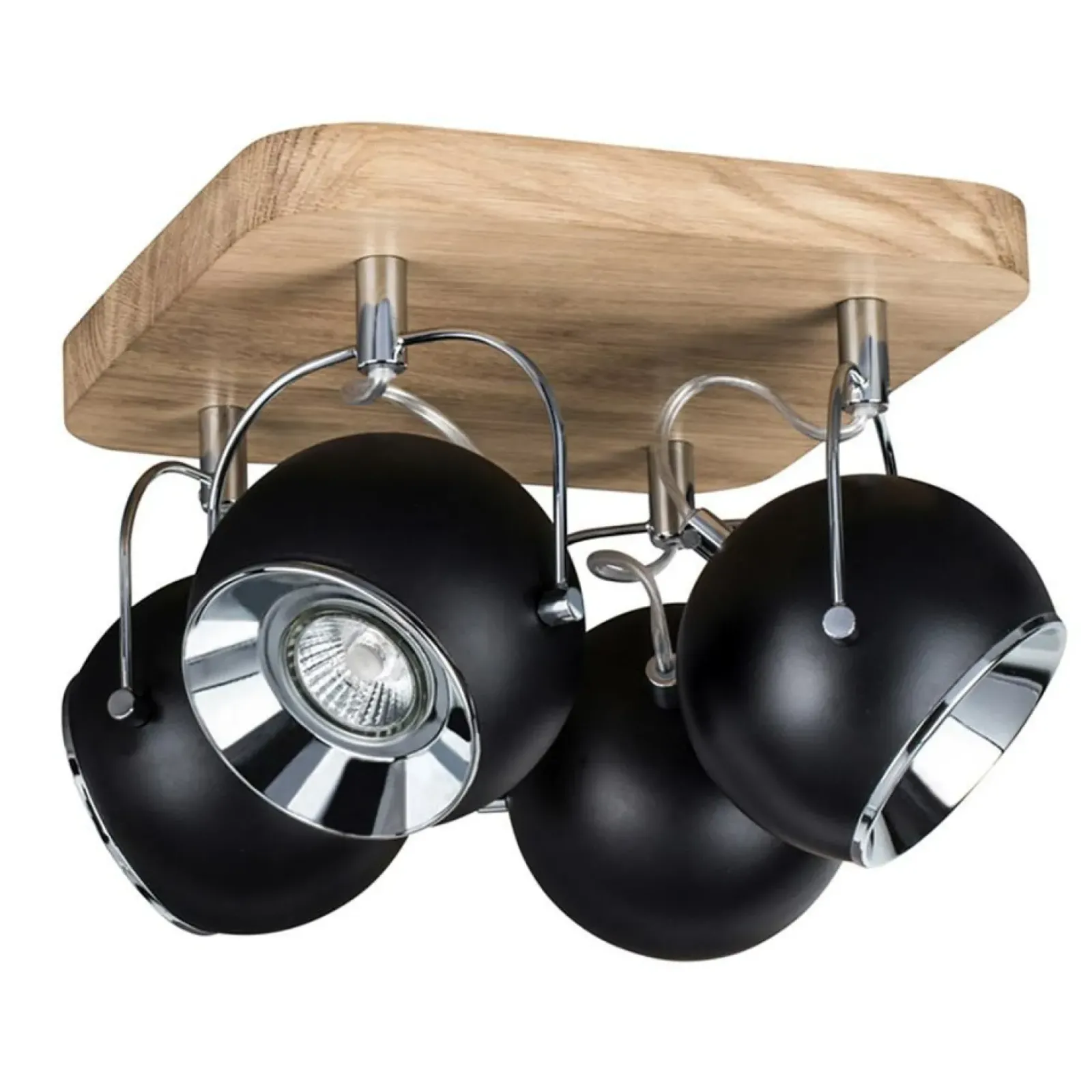Sklep Kaja Dębowa lampa sufitowa z reflektorami 5133474 BALL WOOD | Kaja Fashion