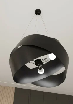 Sklep Kaja Dekoracyjna czarna lampa wisząca do salonu 512/1 | Kaja Oświetlenie czarny Outlet