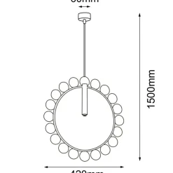 Sklep Kaja Dekoracyjna, geometryczna lampa wisząca ANT 5060 NO. O | Kaja Cheap
