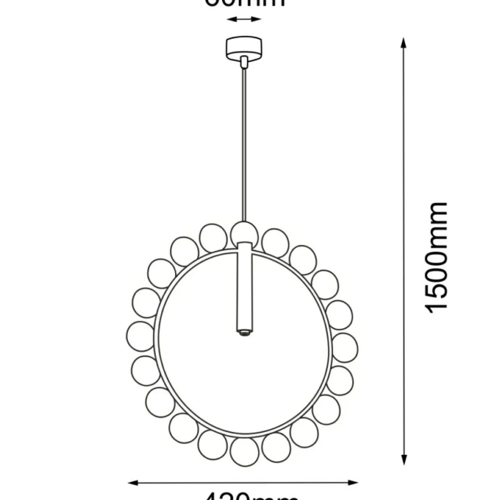 Sklep Kaja Dekoracyjna, geometryczna lampa wisząca ANT 5060 NO. O | Kaja Cheap