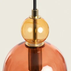 Sklep Kaja Dekoracyjna, kolorowa lampa wisząca ABR-KOLO1-C KOLORENO | Kaja czerwony Hot