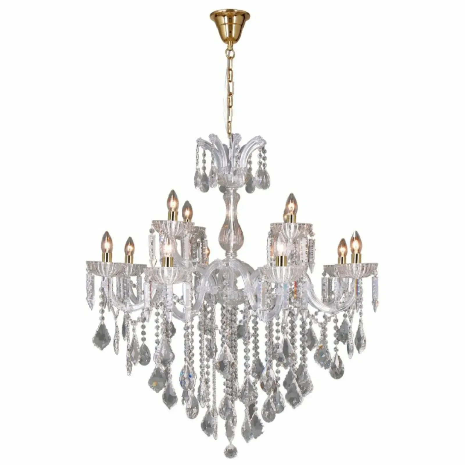 Sklep Kaja Dekoracyjna, kryształowa lampa wisząca ZM 17801/10+5-GLD CHATEAU | Kaja Fashion