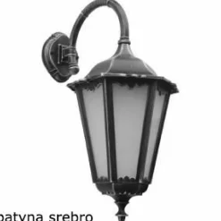 Sklep Kaja Dekoracyjna lampa elewacyjna, czarna K 3012/1/BD z serii RETRO MAXI | Kaja Oświe* Kinkiety Ogrodowe