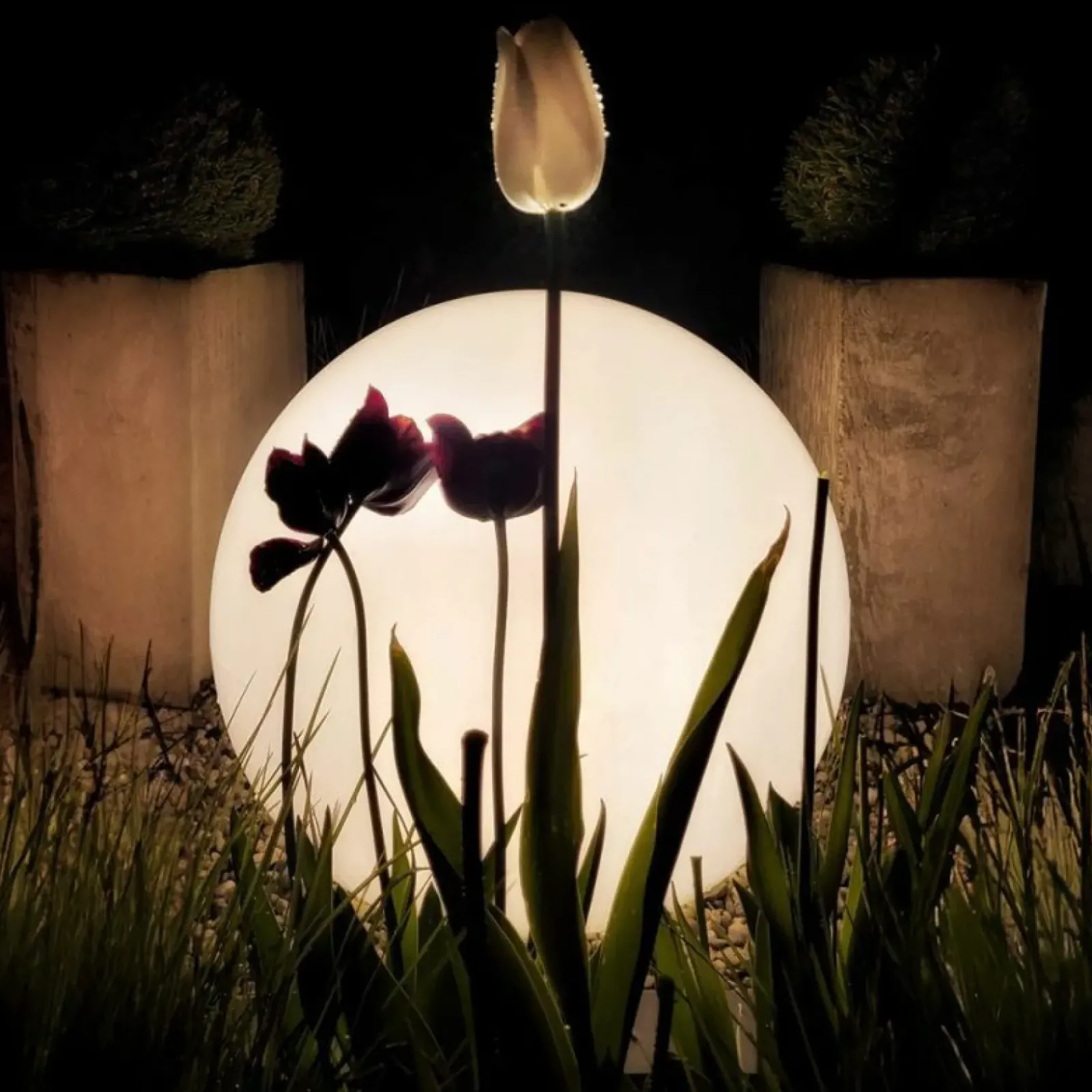 Sklep Kaja Dekoracyjna lampa ogrodowa kula ⌀30cm EKO0457 GLOBO | Kaja Oświetlenie* Lampy Ogrodowe Stojące
