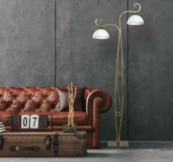 Sklep Kaja Dekoracyjna lampa podłogowa w stylu retro 149/LP2 WIVARA | Kaja* Tradycyjne Lampy Podłogowe