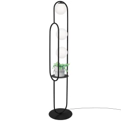 Sklep Kaja Dekoracyjna lampa podłogowa z półką K-4963 | Kaja Oświetlenie* Lampy Podłogowe