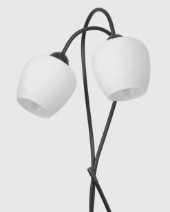 Sklep Kaja Dekoracyjna lampa podłogowa z białymi kloszami K-5188 z serii BELLA* Tradycyjne Lampy Podłogowe|Lampy Podłogowe