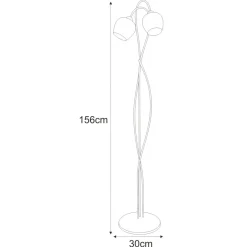 Sklep Kaja Dekoracyjna lampa podłogowa z białymi kloszami K-5188 z serii BELLA* Tradycyjne Lampy Podłogowe|Lampy Podłogowe