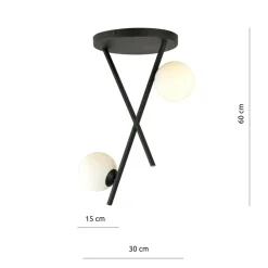 Sklep Kaja Dekoracyjna lampa sufitowa z klasycznymi kloszami 1194/2 z serii RIVER czarny Sale