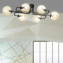 Sklep Kaja Dekoracyjna lampa sufitowa z miodowymi kloszami 833/6A | Kaja Cheap