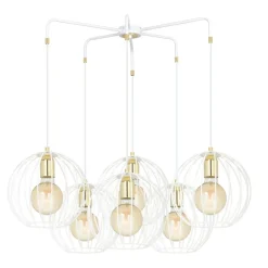Sklep Kaja Dekoracyjna lampa wisząca z sześcioma kloszami 145/6 | Kaja biały Store
