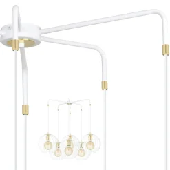 Sklep Kaja Dekoracyjna lampa wisząca z sześcioma kloszami 145/6 | Kaja biały Store