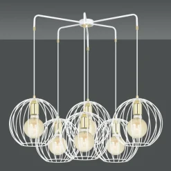 Sklep Kaja Dekoracyjna lampa wisząca z sześcioma kloszami 145/6 | Kaja biały Store