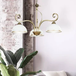 Sklep Kaja Dekoracyjna lampa wisząca retro, antyczne złoto 149/3 WIVARA | Kaja* Randole Tradycyjne