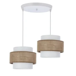 Sklep Kaja Dekoracyjna lampa wisząca z dwoma abażurami 32-18045 z serii JUTA Outlet