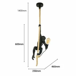 Sklep Kaja Dekoracyjna lampa wisząca - małpa ABR-KAR-B MONKEY | Kaja Oświetlenie biały Outlet