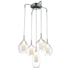 Sklep Kaja Dekoracyjna lampa wisząca do salonu G9 AZ3076 AMBER | Kaja Oświetlenie chrom Flash Sale