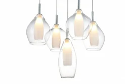 Sklep Kaja Dekoracyjna lampa wisząca do salonu G9 AZ3076 AMBER | Kaja Oświetlenie chrom Flash Sale