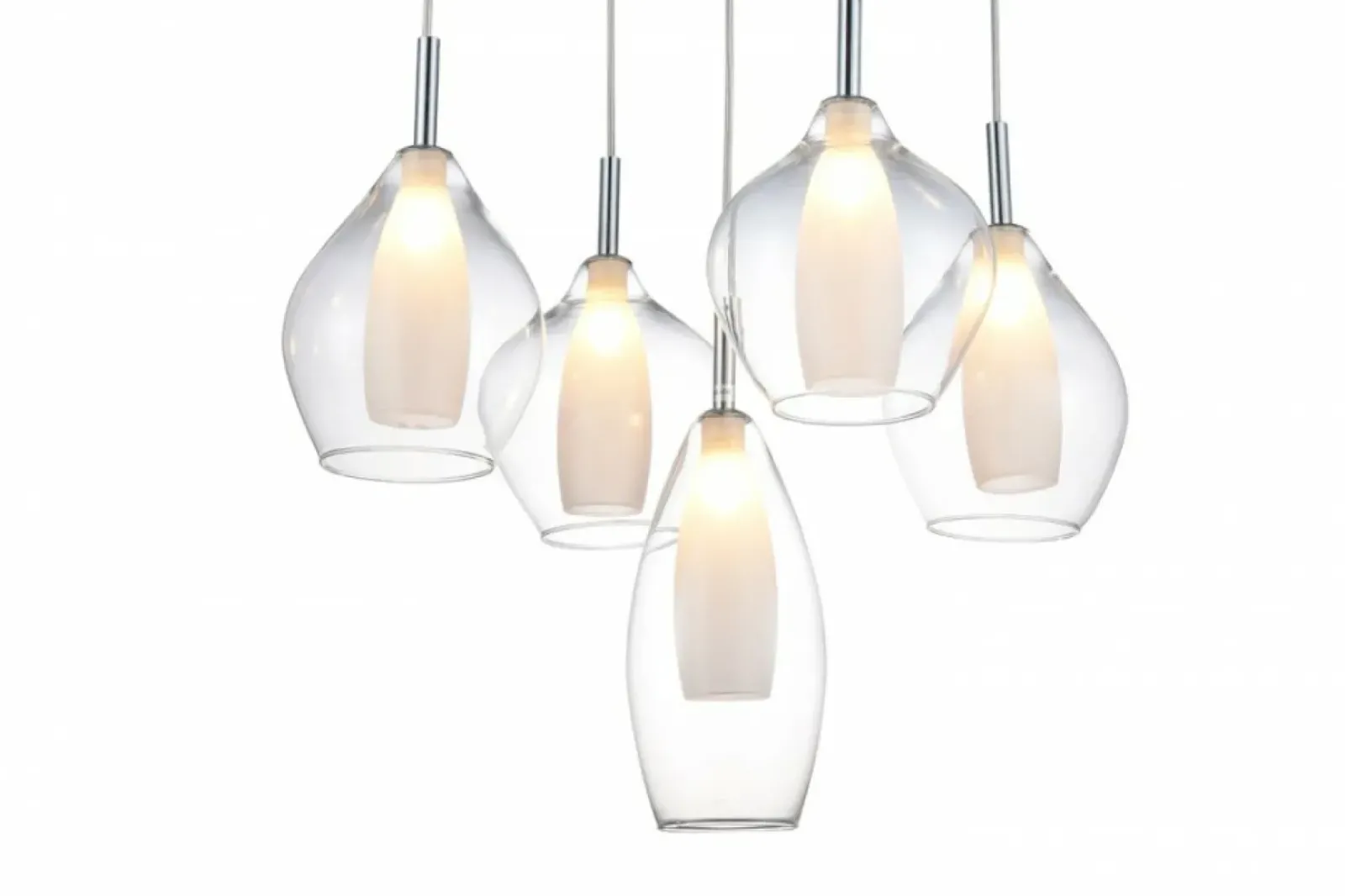 Sklep Kaja Dekoracyjna lampa wisząca do salonu G9 AZ3076 AMBER | Kaja Oświetlenie chrom Flash Sale