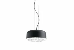 Sklep Kaja Dekoracyjna lampa wisząca z kryształkami AZ3163 TARANT | Kaja czarny Outlet