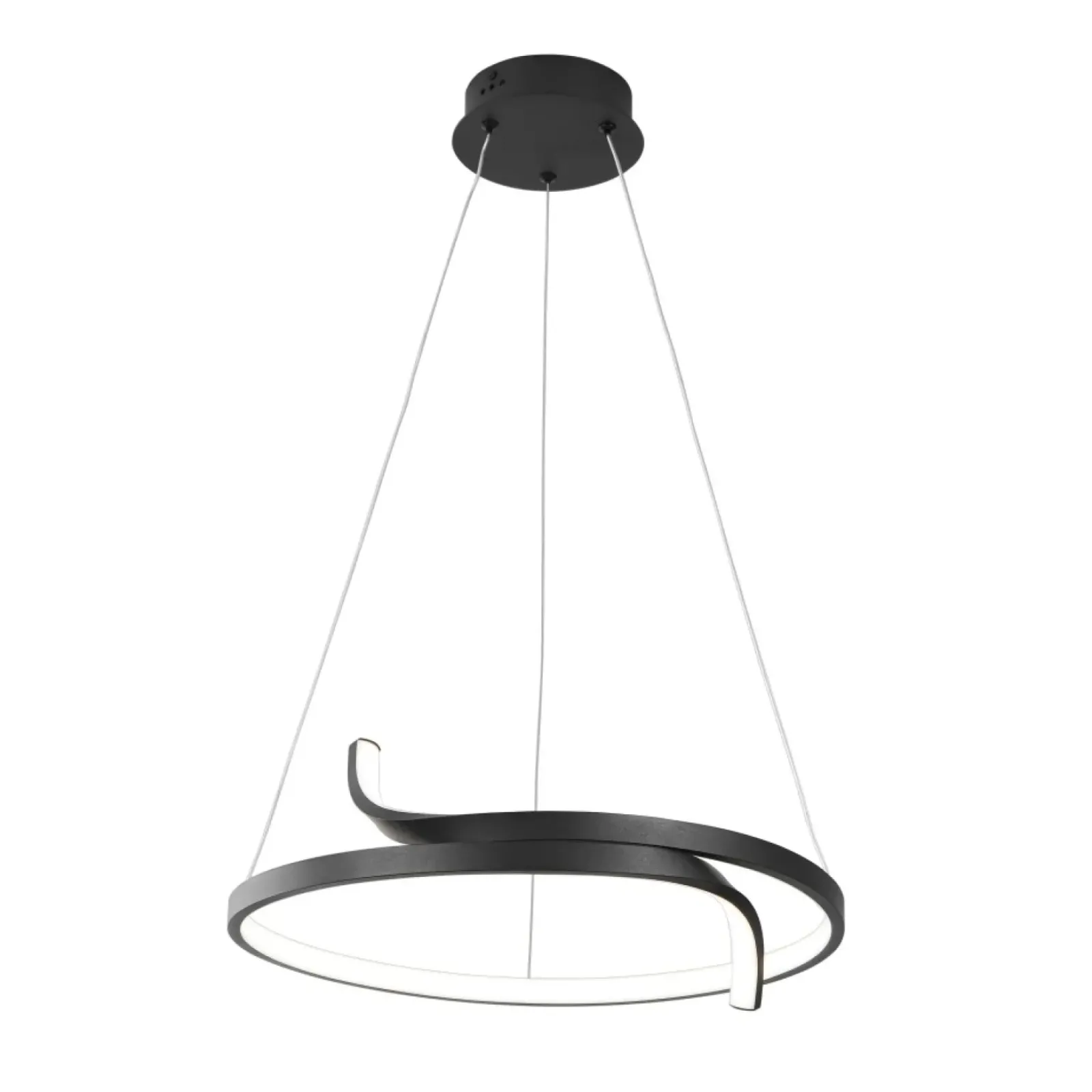 Sklep Kaja Dekoracyjna lampa wisząca, ledowy okrąg K-8186 z serii KALPA | Kaja Oświetlenie czarny Shop