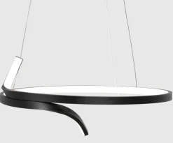 Sklep Kaja Dekoracyjna lampa wisząca, ledowy okrąg K-8186 z serii KALPA | Kaja Oświetlenie czarny Shop