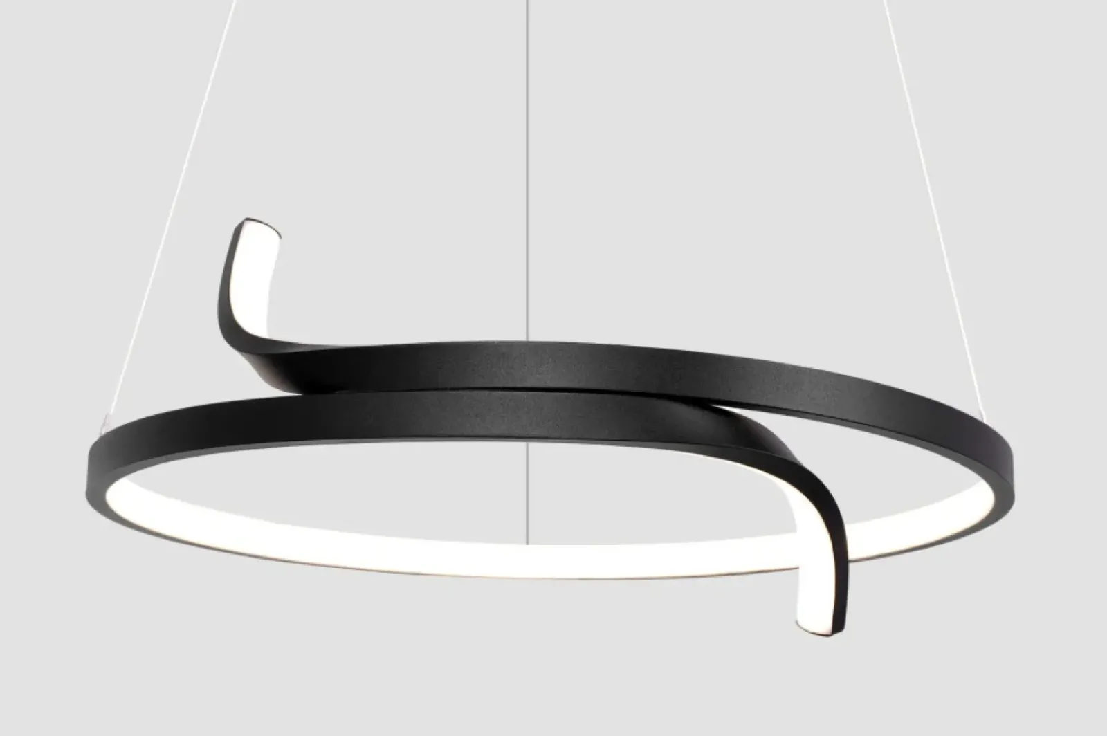 Sklep Kaja Dekoracyjna lampa wisząca, ledowy okrąg K-8186 z serii KALPA | Kaja Oświetlenie czarny Shop