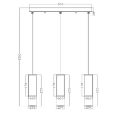Sklep Kaja Dekoracyjna lampa wisząca nad stół LP-232/3L GD z serii MANACOR | Kaja Shop