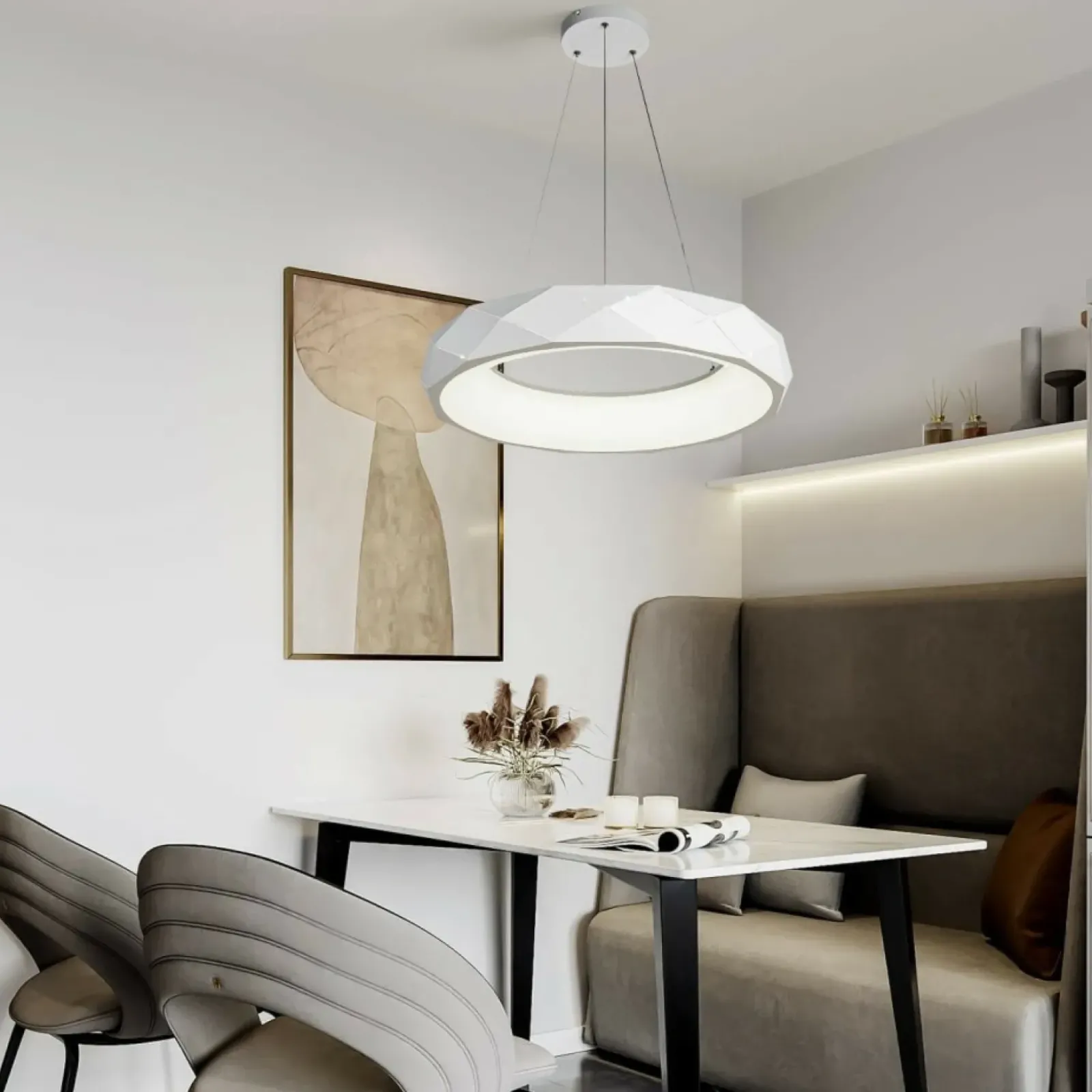 Sklep Kaja Dekoracyjna lampa wisząca LED LP-8069/1P LED WH REUS | Kaja Shop