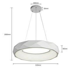 Sklep Kaja Dekoracyjna lampa wisząca LED LP-8069/1P LED WH REUS | Kaja Shop