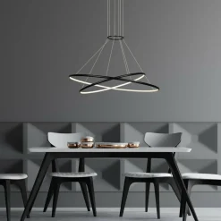 Sklep Kaja Dekoracyjna lampa wisząca do salonu LP-940/2P BK CCT HALIFAX | Kaja Shop