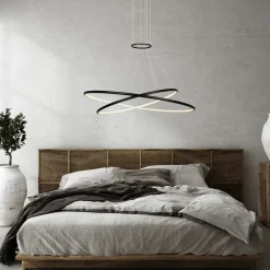 Sklep Kaja Dekoracyjna lampa wisząca do salonu LP-940/2P BK CCT HALIFAX | Kaja Shop