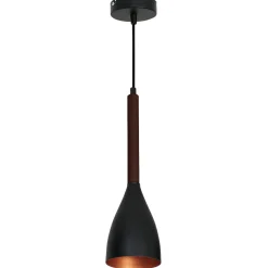 Sklep Kaja Dekoracyjna lampa wisząca z ciemnym drewnem LX 9159 z serii MUZA Fashion