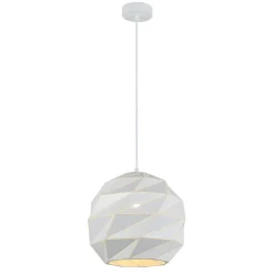 Sklep Kaja Dekoracyjna lampa wisząca ⌀32cm PND-2424-1L-WH PALERMO | Kaja Shop