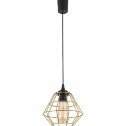 Sklep Kaja Dekoracyjna lampa wisząca ze złotym kloszem TK 4640 DIAMOND NEW Outlet