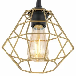 Sklep Kaja Dekoracyjna lampa wisząca ze złotym kloszem TK 4640 DIAMOND NEW Outlet