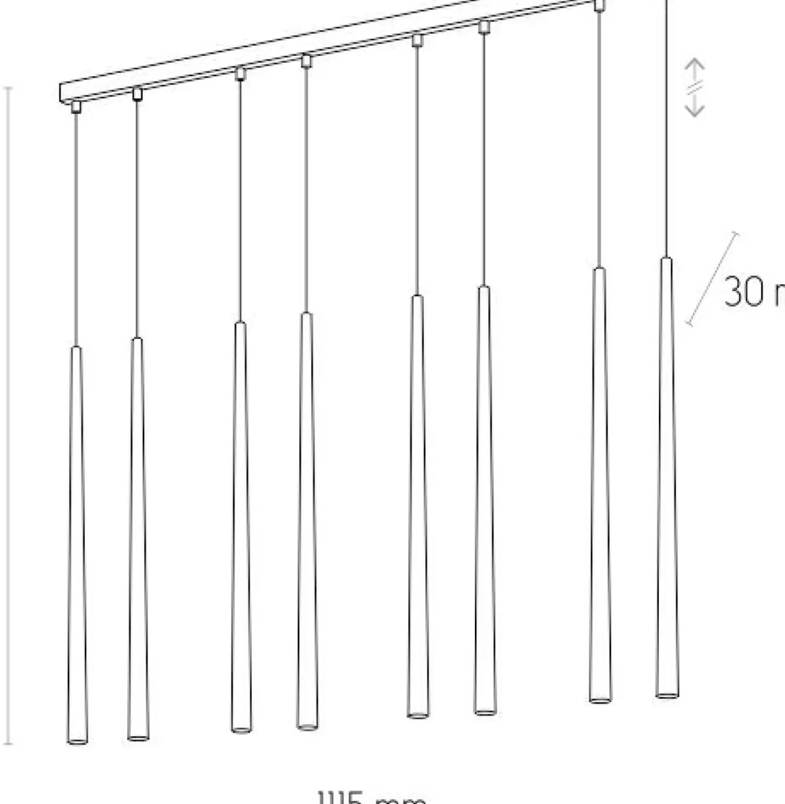 Sklep Kaja Dekoracyjna lampa wisząca z tubami TK 6423 PIANO | Kaja Oświetlenie New