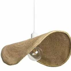Sklep Kaja Dekoracyjna lampa z plecionym abażurem ABR-LW5-BH50-E27 BOHO | Kaja brązowy Store