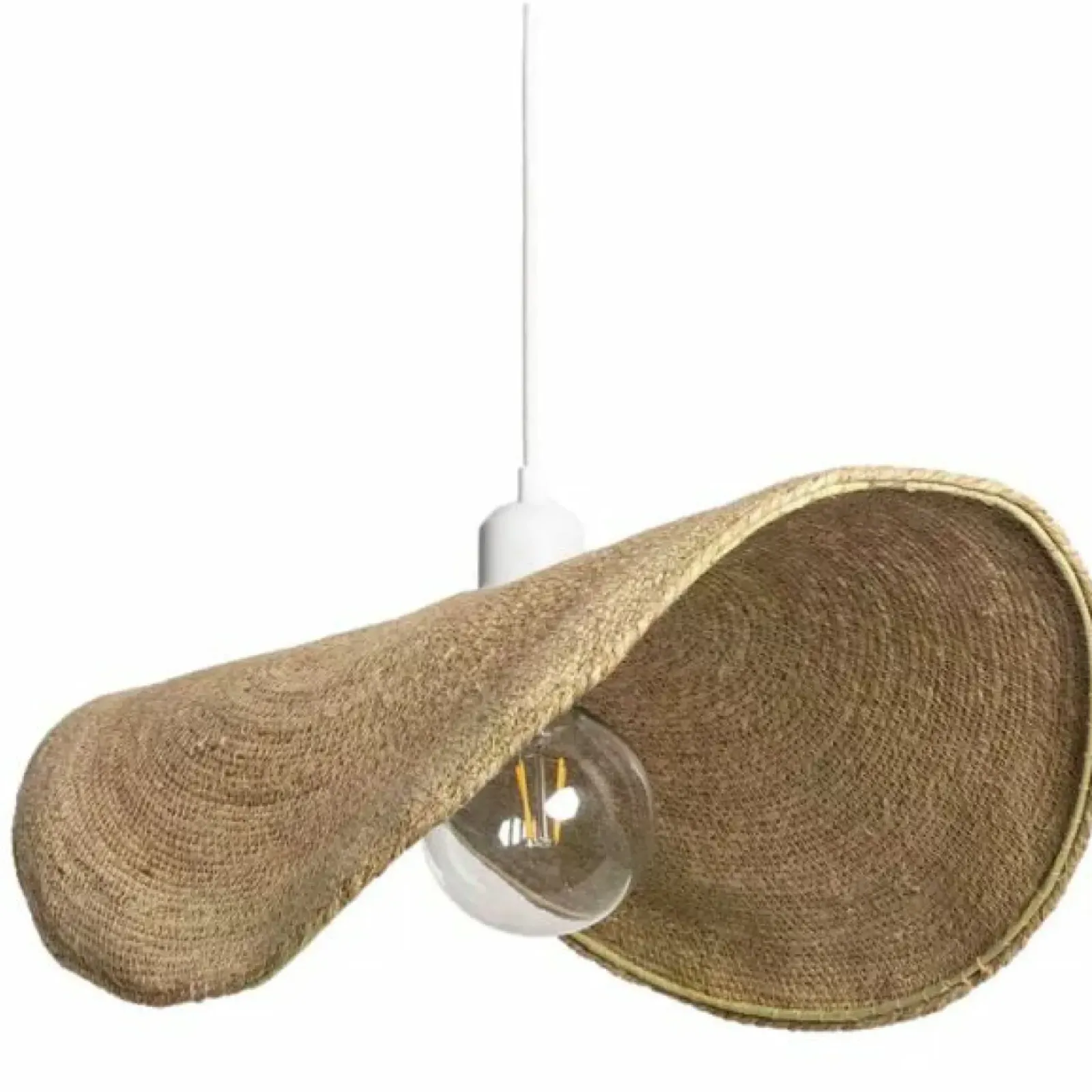 Sklep Kaja Dekoracyjna lampa z plecionym abażurem ABR-LW5-BH50-E27 BOHO | Kaja brązowy Store