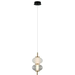 Sklep Kaja Dekoracyjna, ledowa lampa wisząca PND-84938-2-BK TESTA | Kaja Fashion